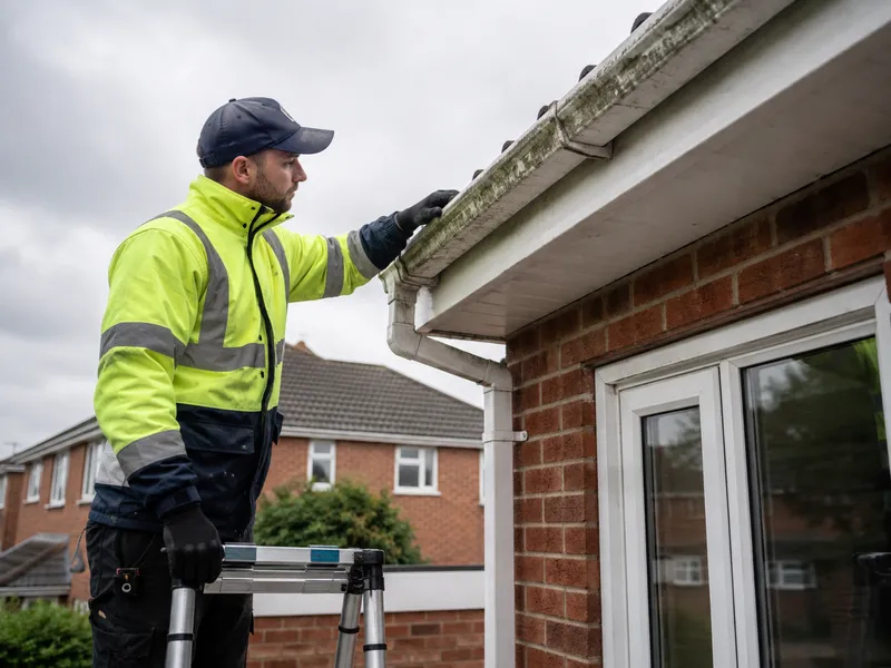 Gutter inspection at a residential property