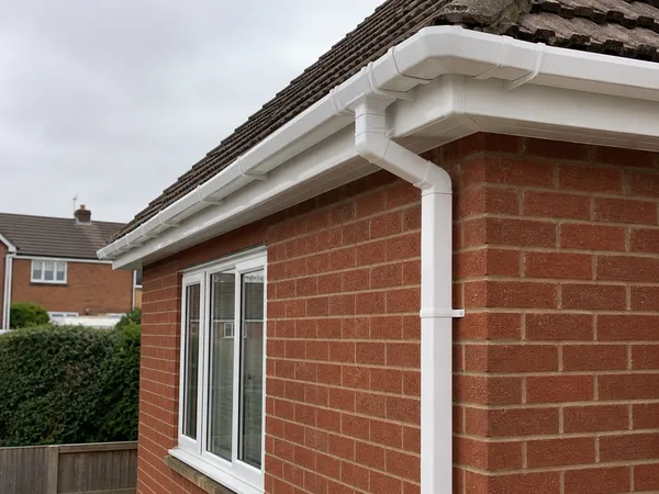 New White Guttering And Downpipe